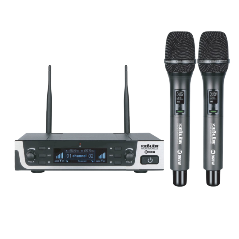 MICROFONO INALÁMBRICO  KEBLER/ 2 MIC/ UHF